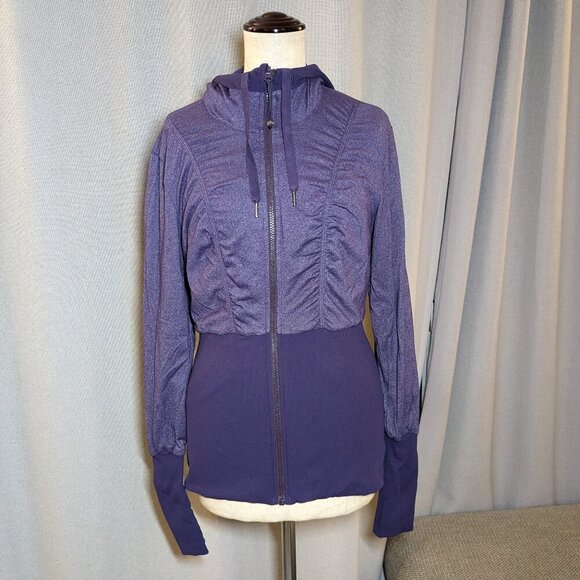 Lululemon Purple Dance Studio Jacket Reversible Hoodie Size 8 - Picture 2 of 7